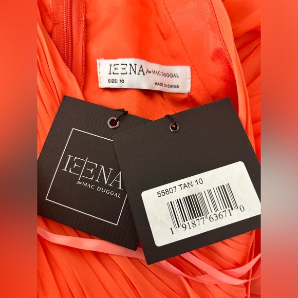 Mac Duggal 55807 Ruffle Tiered High Low Pleated Halter Neck Gown Size 10 NWT - Picture 4 of 4